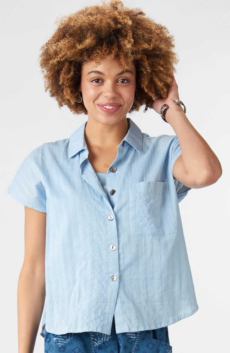 Adira Lightweight Cap-Sleeve Shirt - Image 33