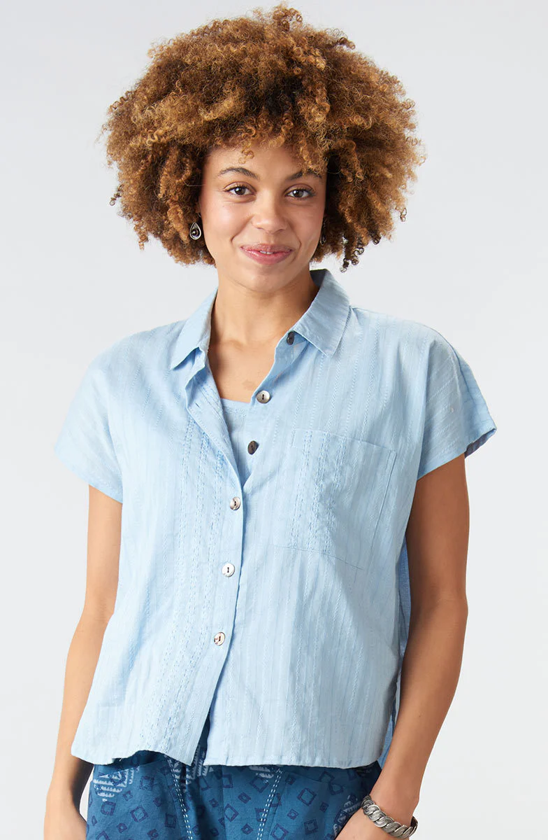 Adira Lightweight Cap-Sleeve Shirt - Image 34