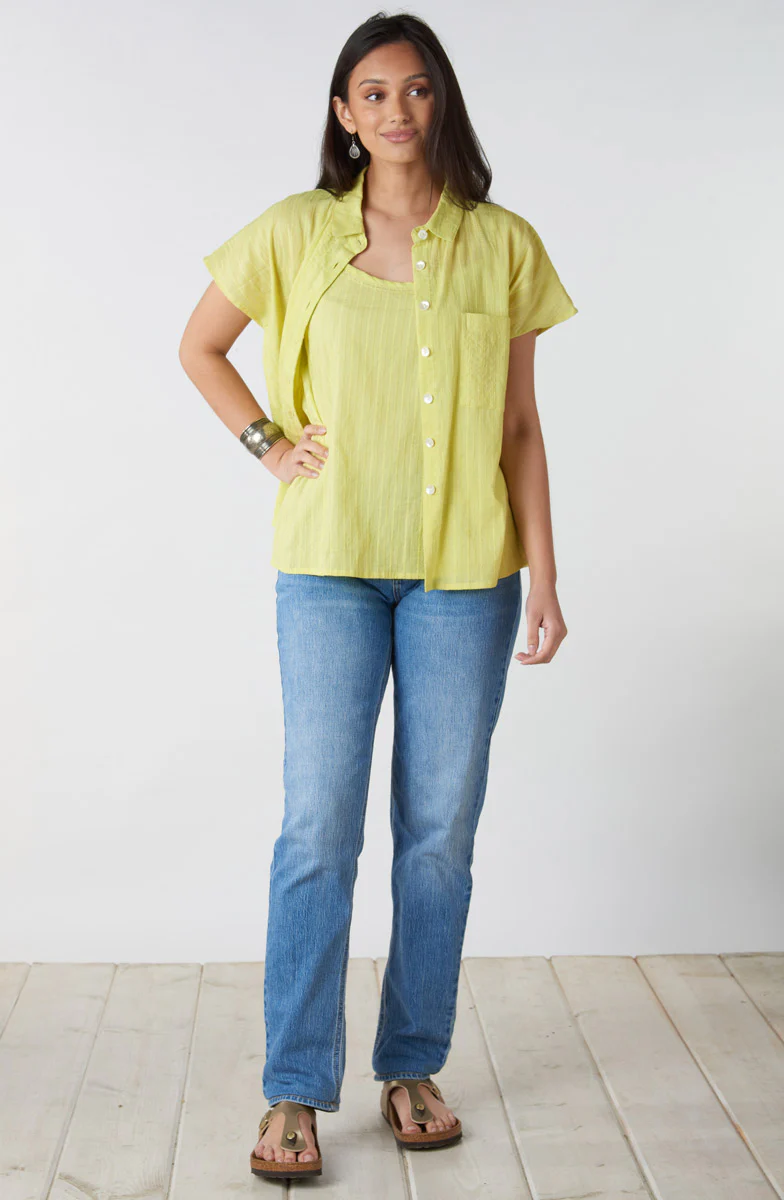 Adira Lightweight Cap-Sleeve Shirt - Image 5