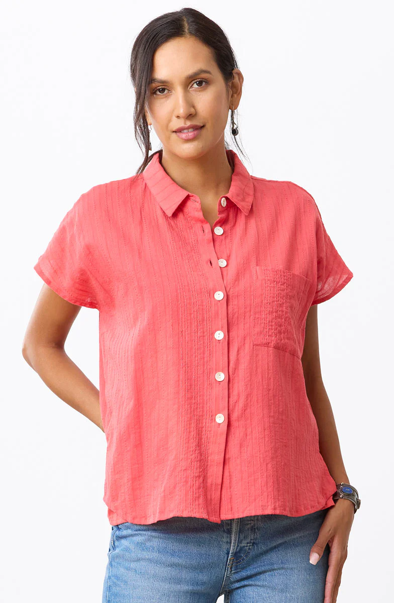 Adira Lightweight Cap-Sleeve Shirt - Image 7