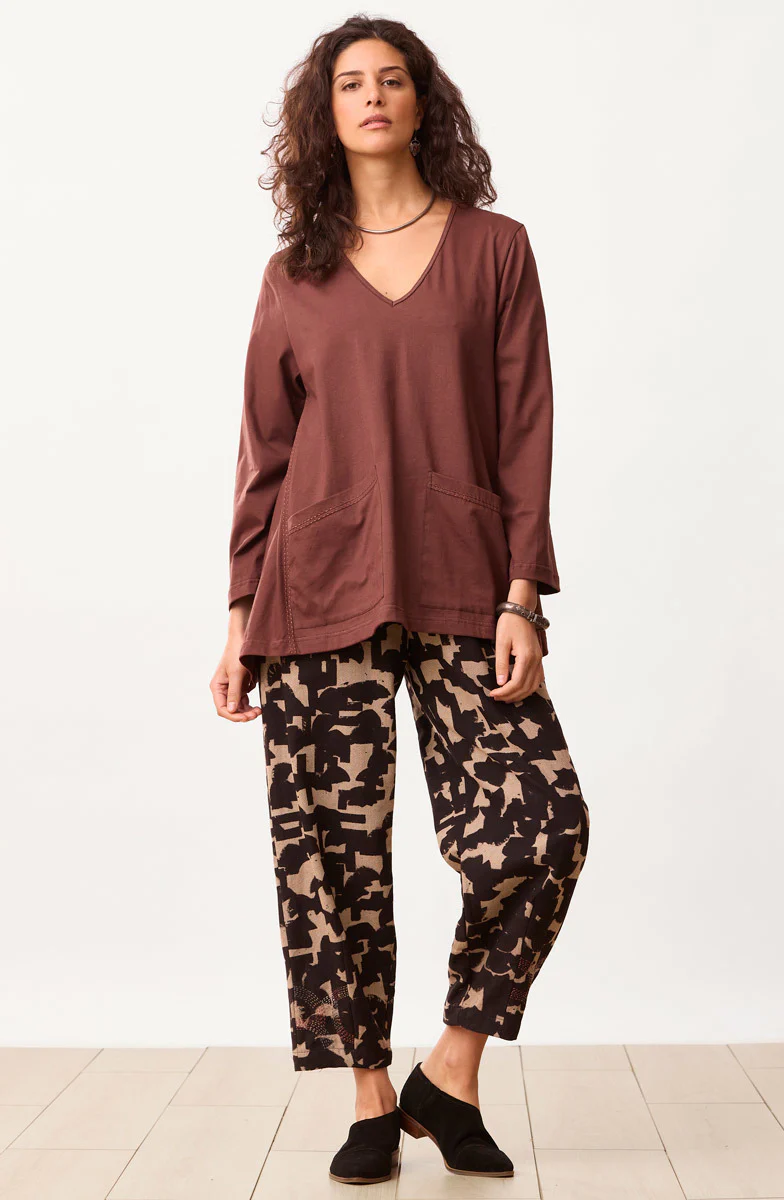 Agra Barrel-Leg Pant - Black/Cement - Image 4