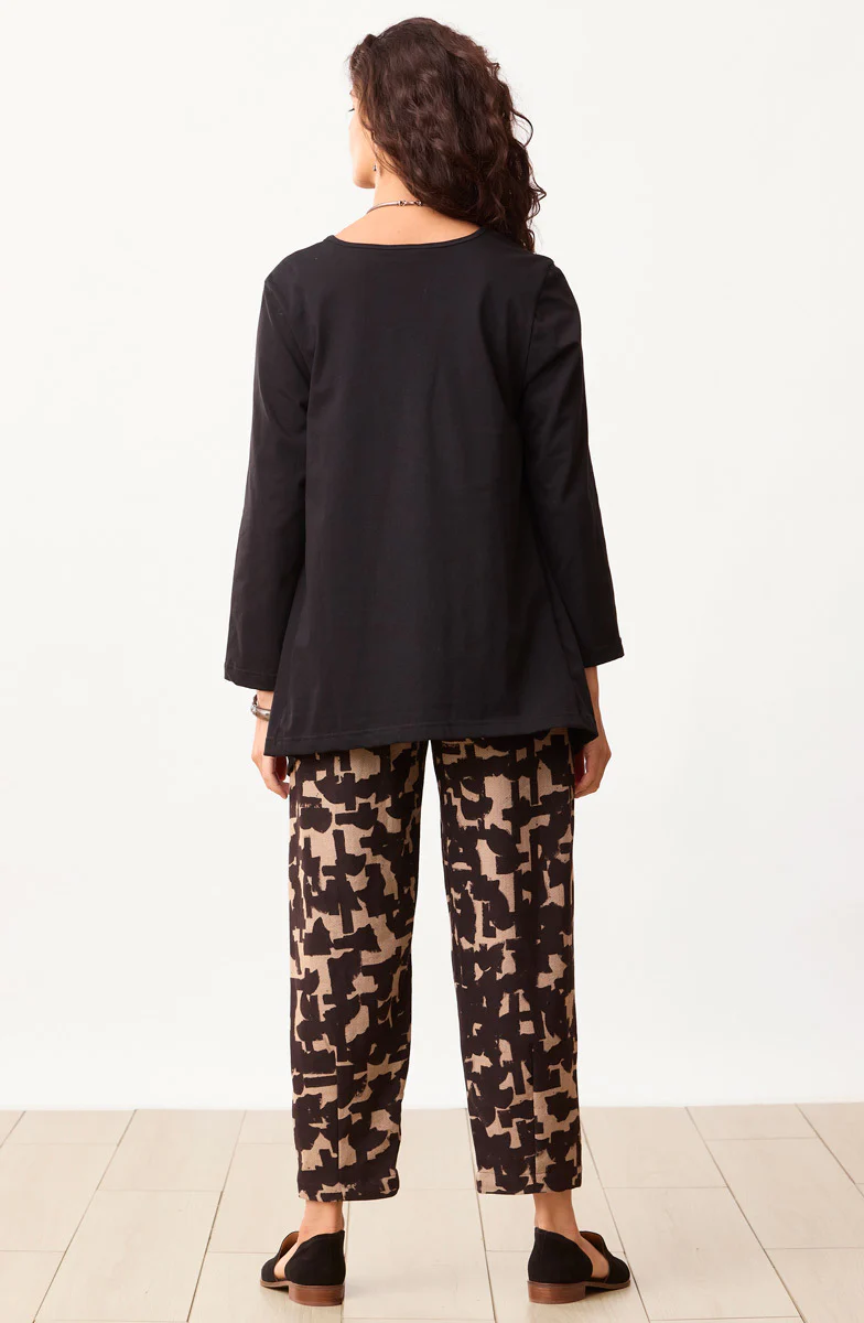 Agra Barrel-Leg Pant - Black/Cement - Image 5