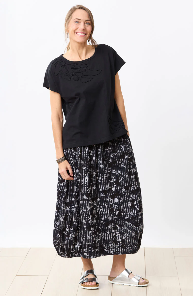 Akila Couched Knit Cap Sleeve Boxy Tee - Image 11