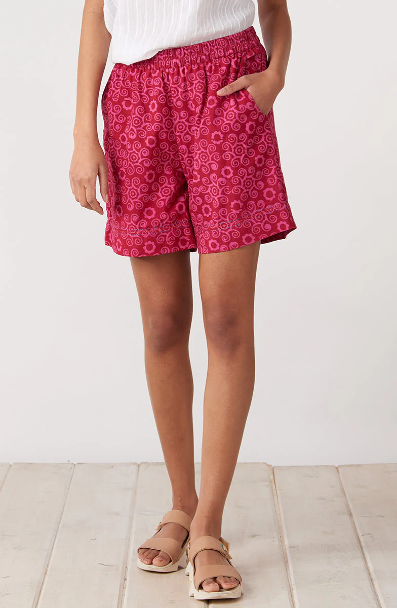 Aksa Pull-On Shorts - Raspberry - Image 3