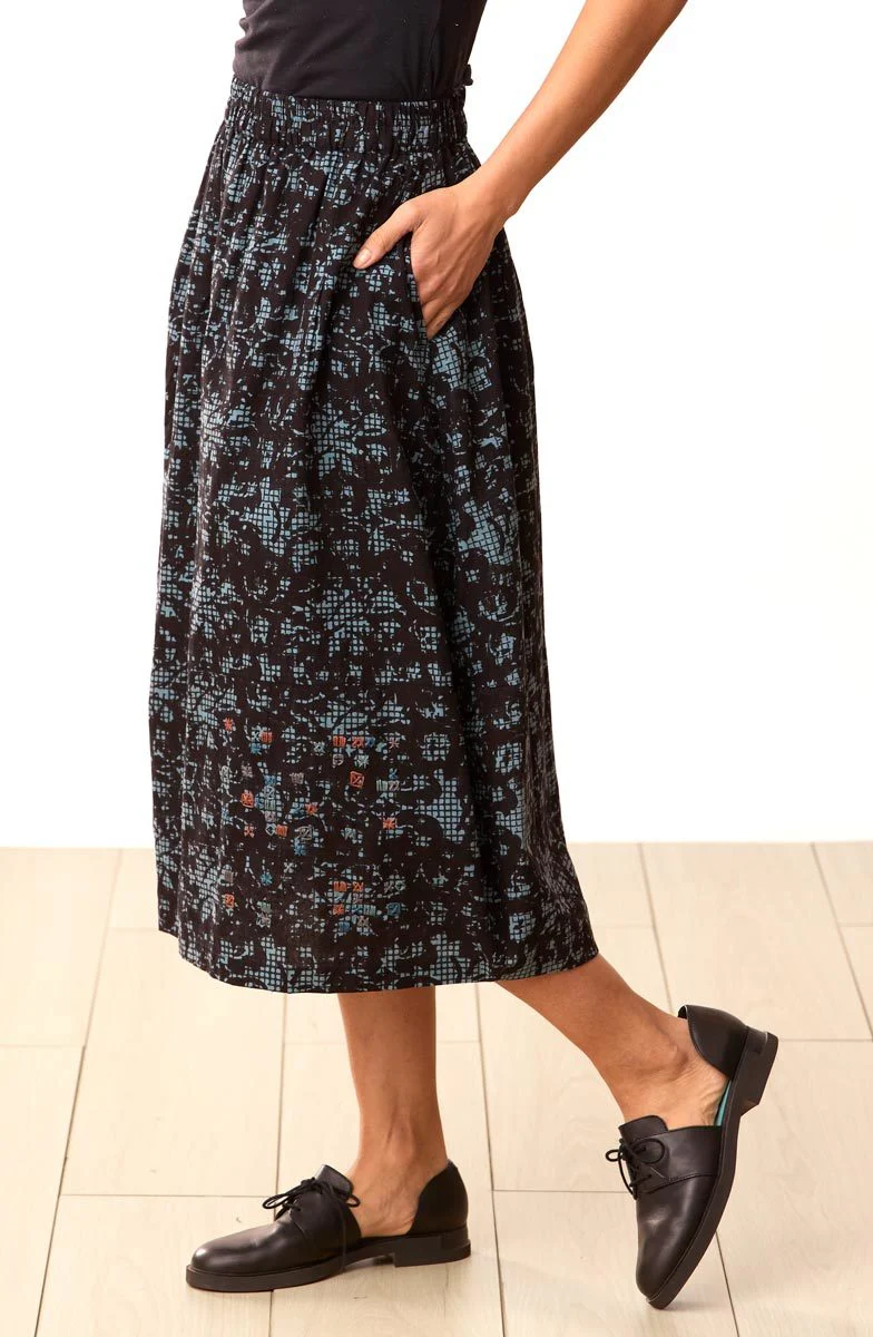Aruna Pull-On Lantern-Hem Skirt - Mineral blue - Image 4