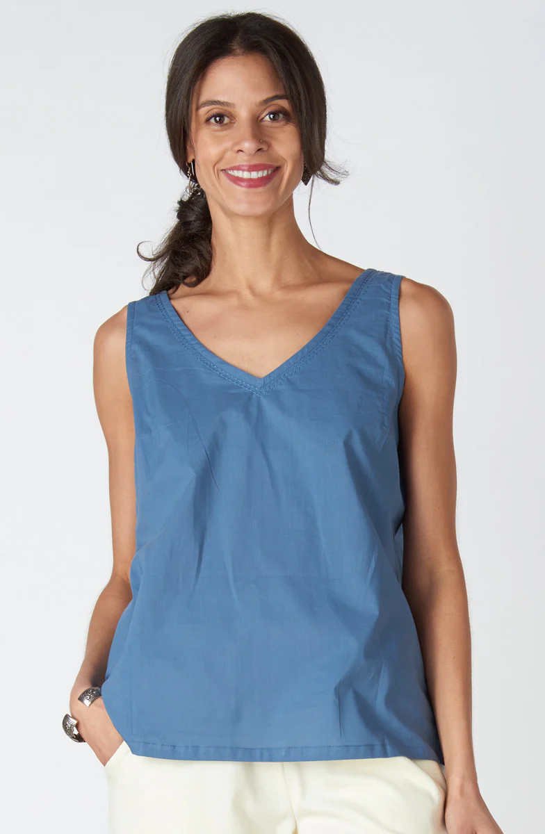 Ashvi Organic Cotton V-Neck Tank - Image 2