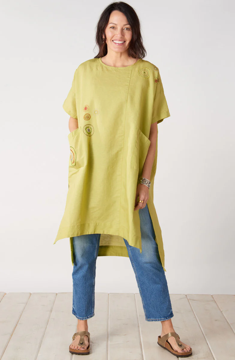 Bhadra Linen Cotton Side Slit Tunic - Image 11