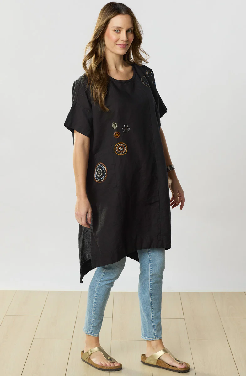Bhadra Linen Cotton Side Slit Tunic - Image 3
