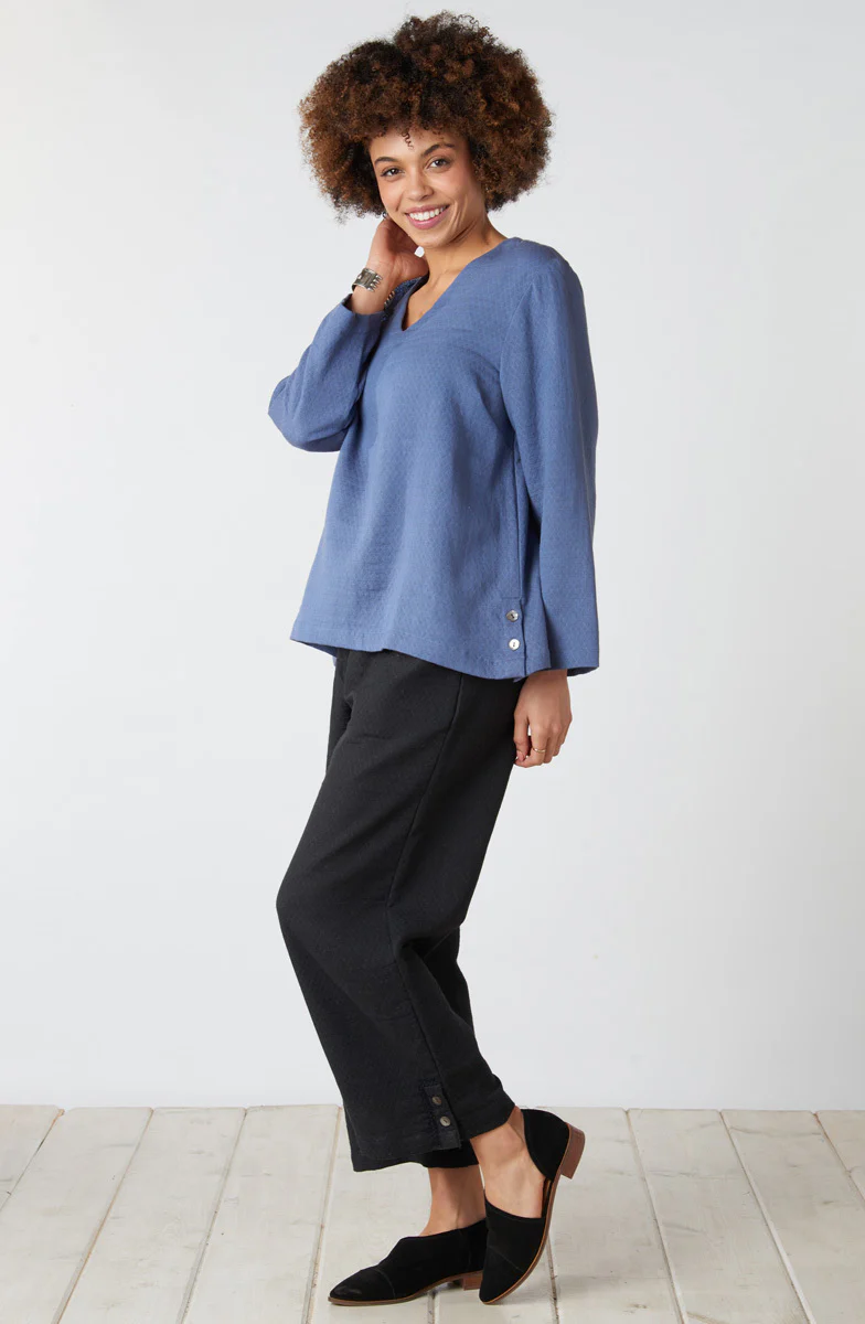 Deepa V-Neck Matelassé Top - Image 11