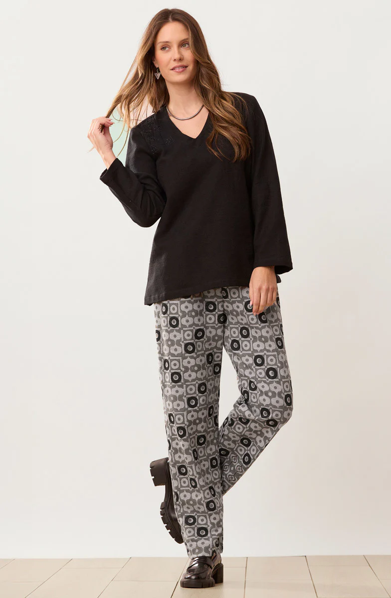 Deepa V-Neck Matelassé Top - Image 18