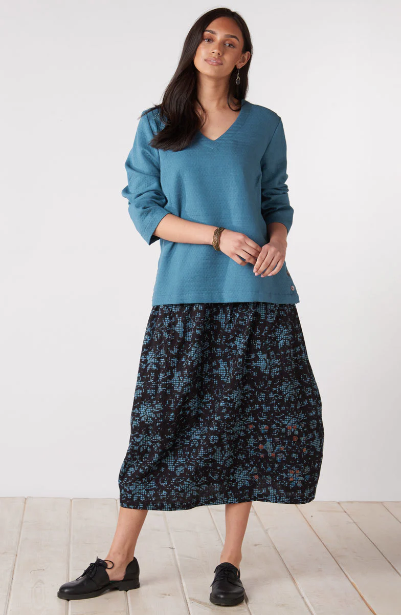 Deepa V-Neck Matelassé Top - Image 26