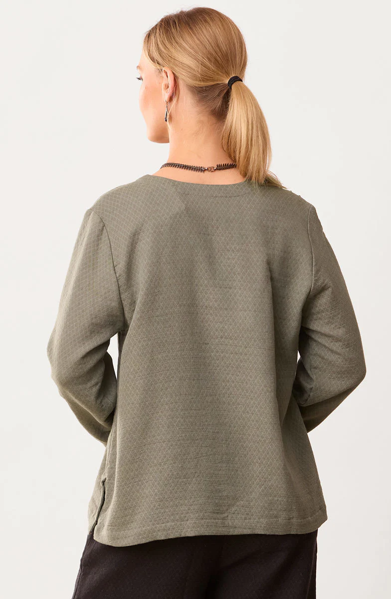 Deepa V-Neck Matelassé Top - Image 6