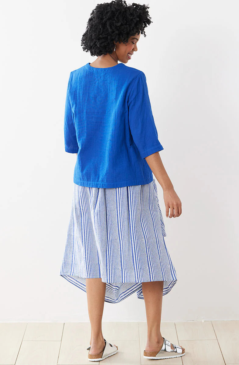 Deepali Organic Skirt - Sapphire/Cool white - Image 7
