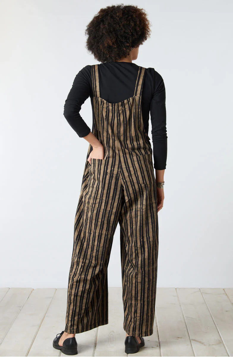 Deepti Batik Print Jersey Knit Overalls - Black/Shale - Image 5