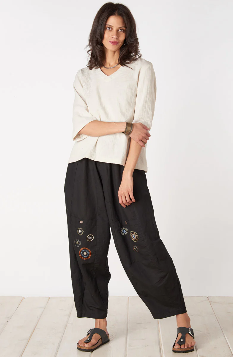 Field Linen Cotton Pull-On Lantern-Leg Pant - Image 4