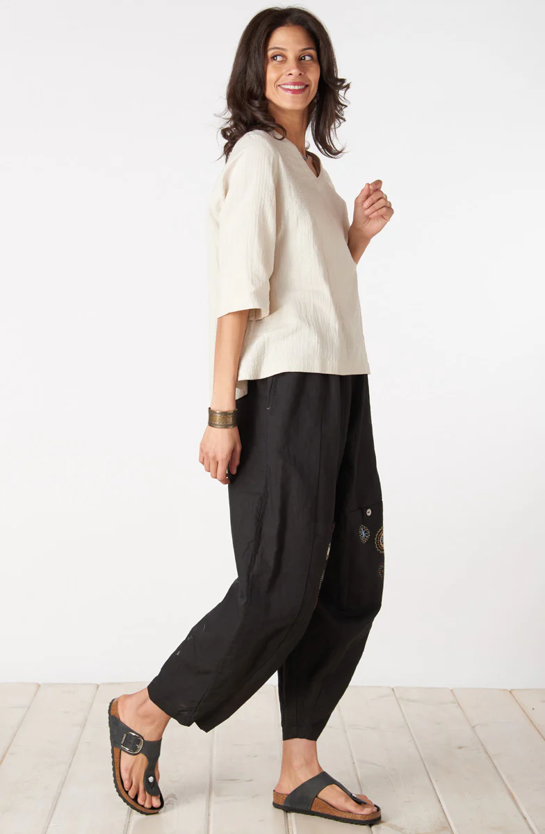 Field Linen Cotton Pull-On Lantern-Leg Pant - Image 5
