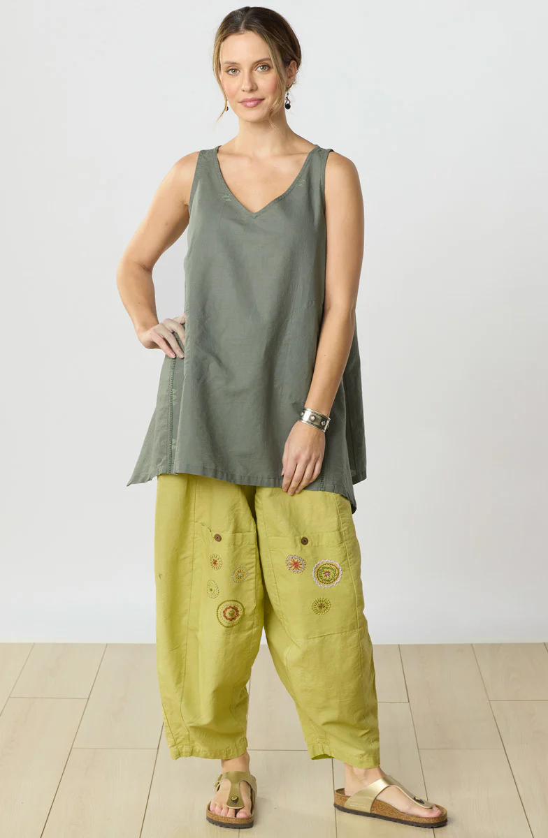 Field Linen Cotton Pull-On Lantern-Leg Pant - Image 7