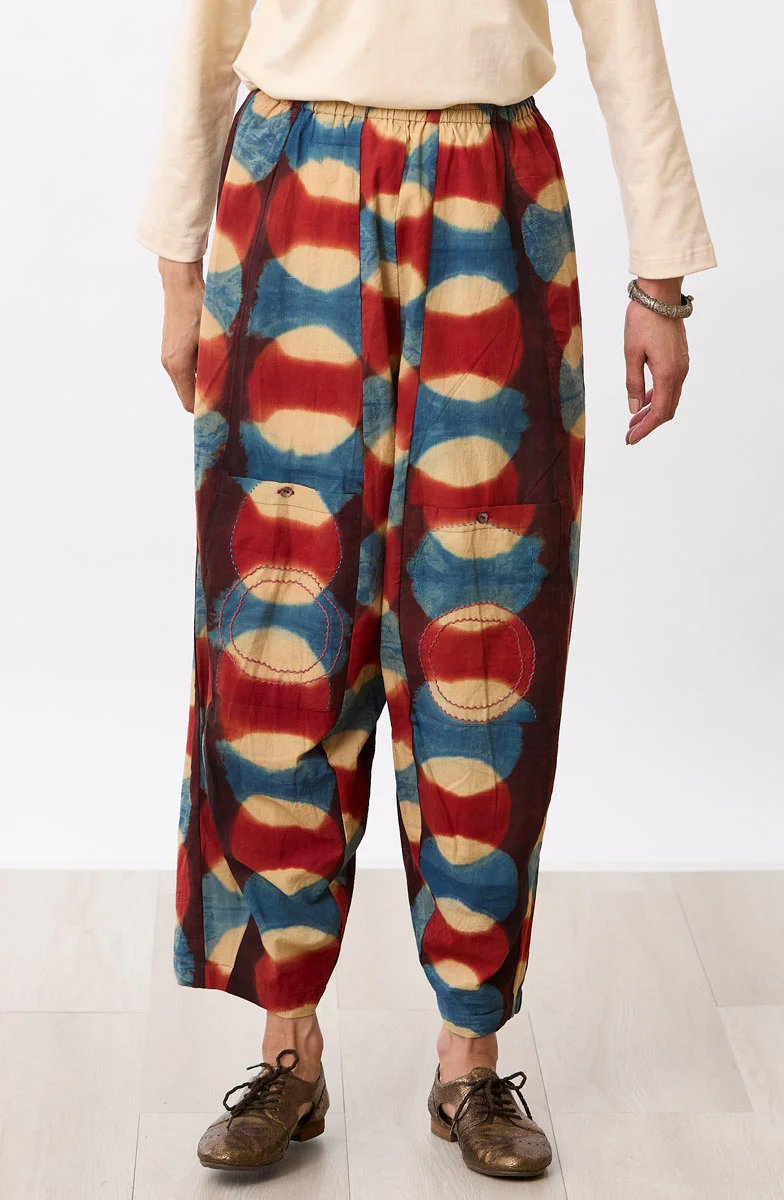 Field Pull-On Lantern-Leg Pant - Indigo/Rust - Image 3