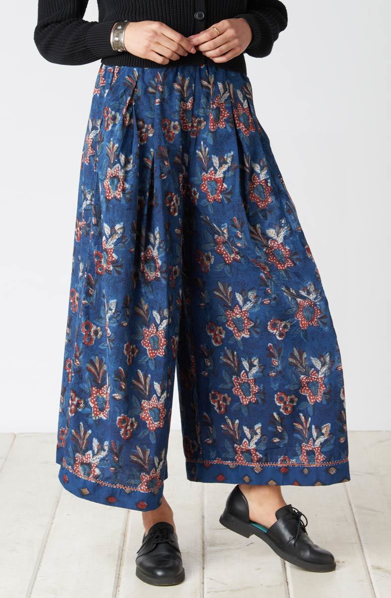 Natural Dye Gaucho Pant - Indigo - Image 3