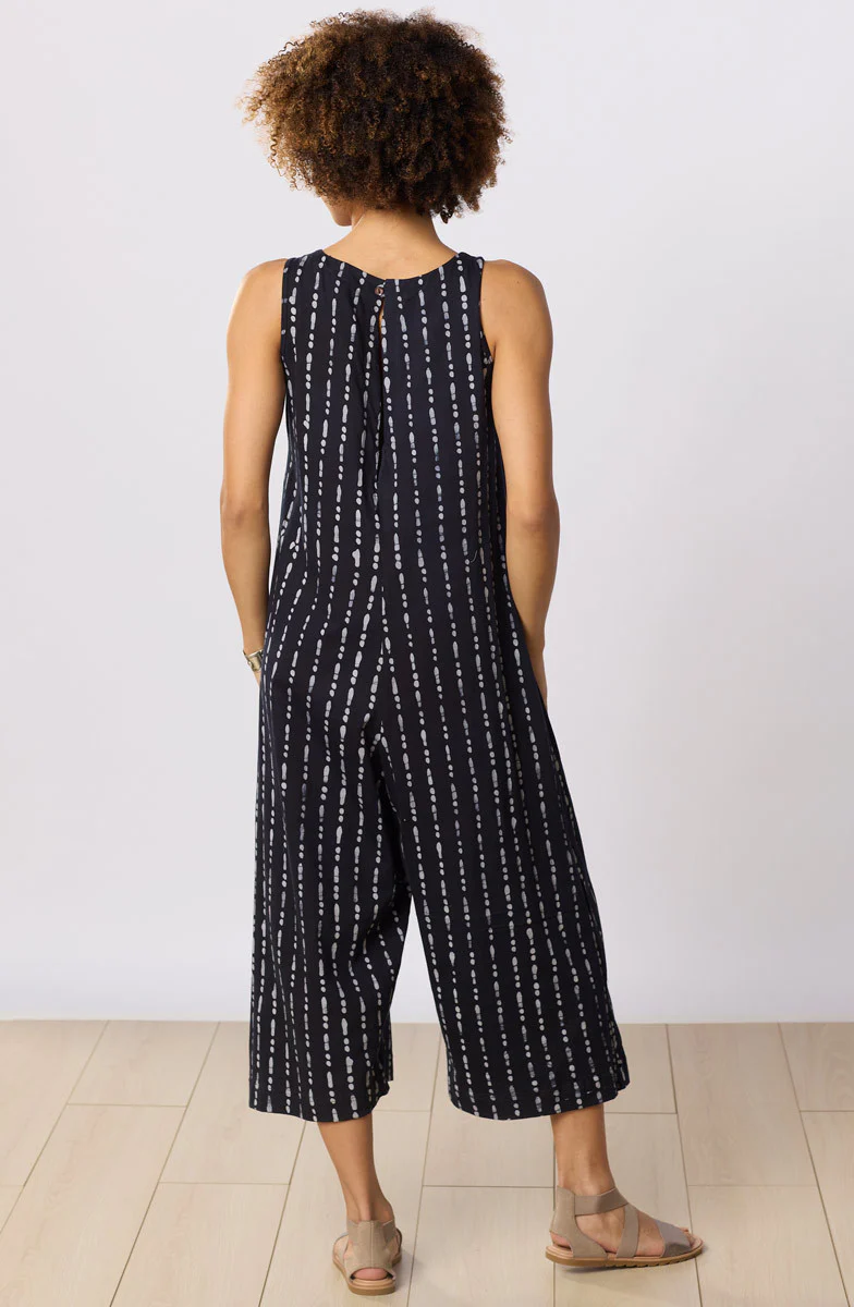 Gomya Jersey Knit Jumpsuit - Black/Natural - Image 5
