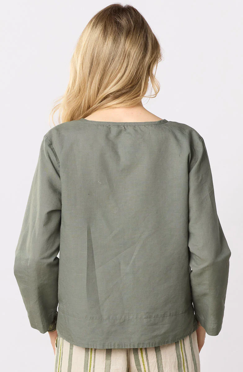 Harini Linen Cotton Boxy Jacket - Image 5
