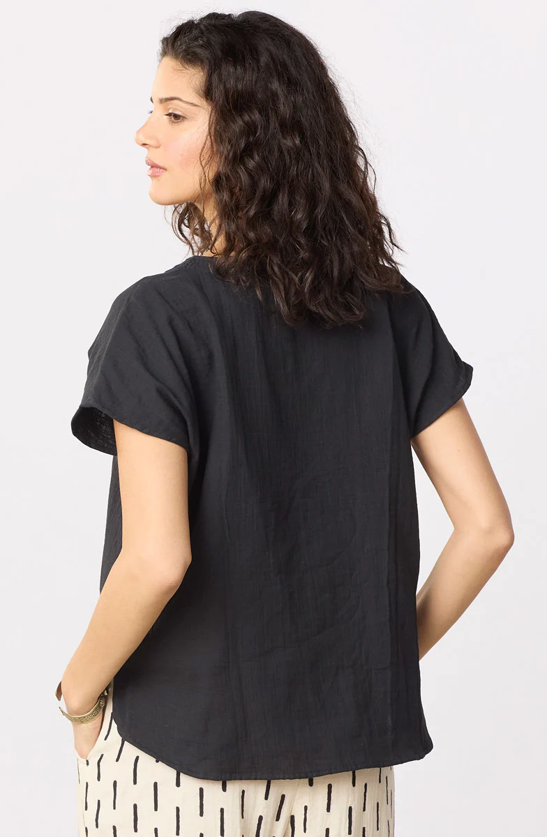 Isha Double Gauze Notch-Neck Top - Image 20