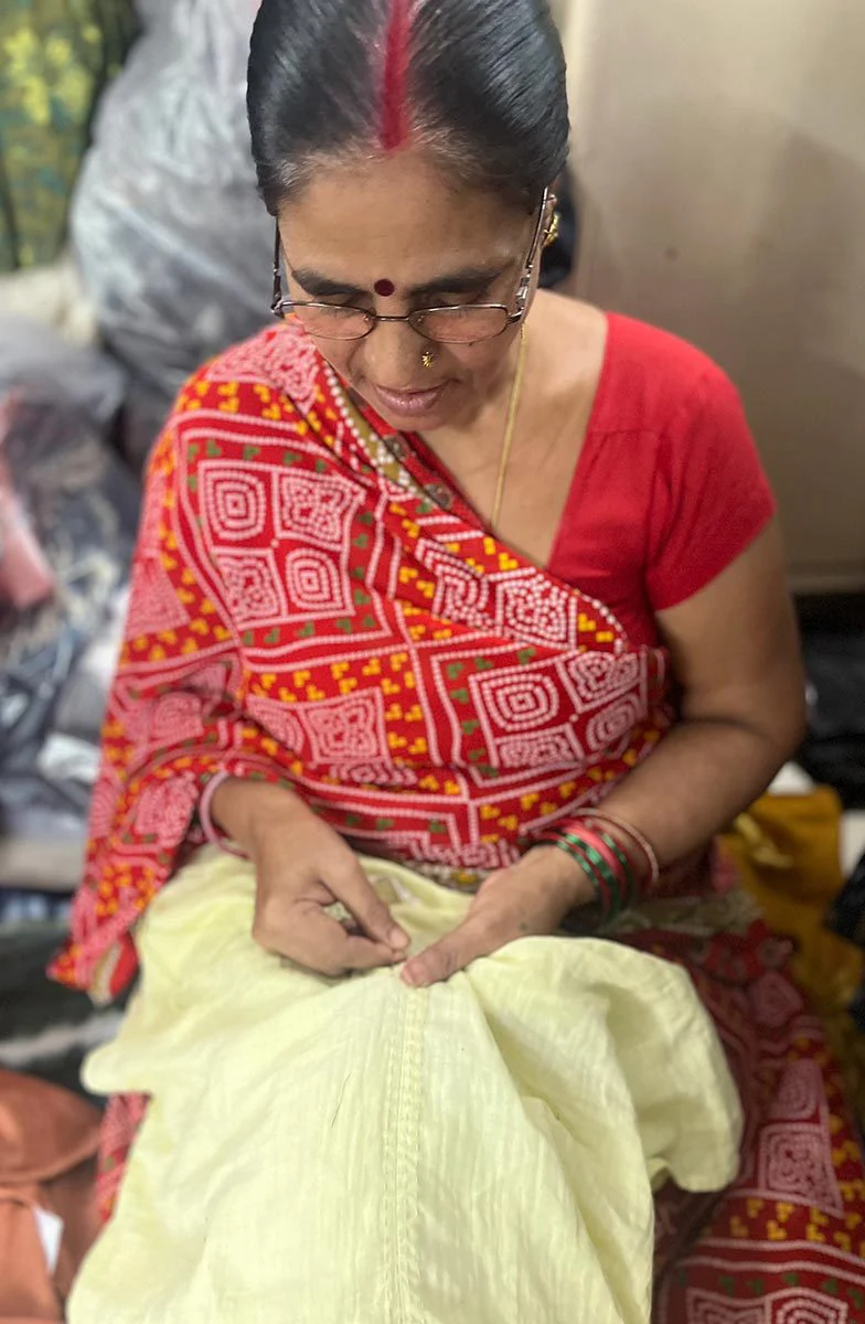 Isha Double Gauze Notch-Neck Top - Image 6