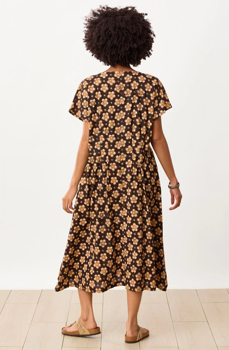 Jalpa Drop Waist Button-Down Maxi Dress - Black/Multi - Image 5