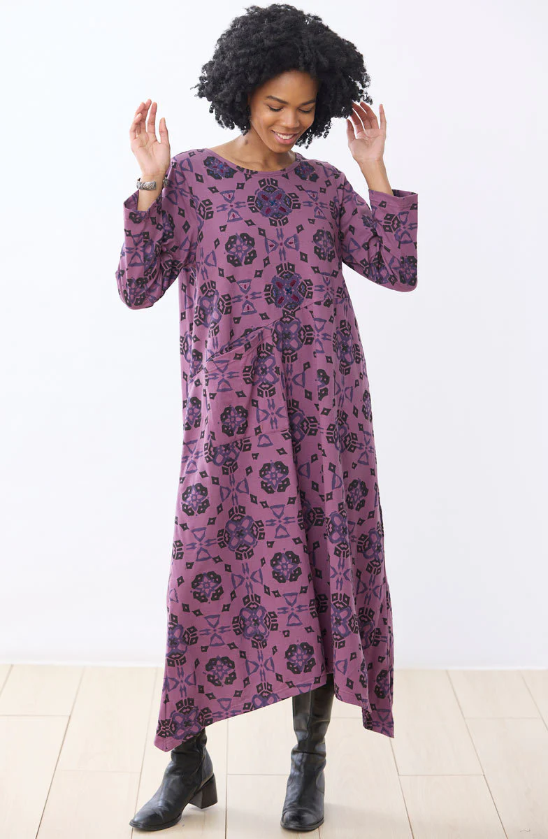 Jasmita Organic Cotton Jersey Maxi Dress - Plum - Image 4