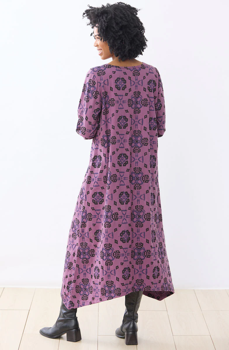 Jasmita Organic Cotton Jersey Maxi Dress - Plum - Image 5