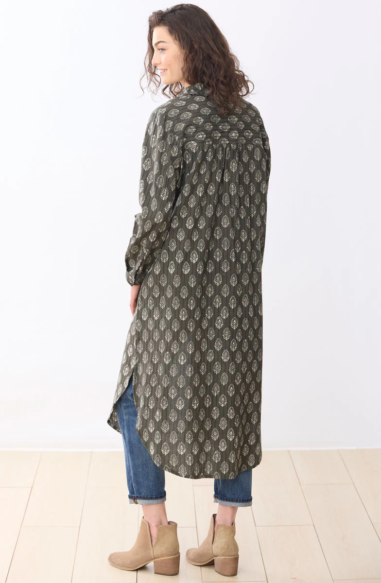 Kamya Long-Sleeve Shirtdress - Fossil - Image 5