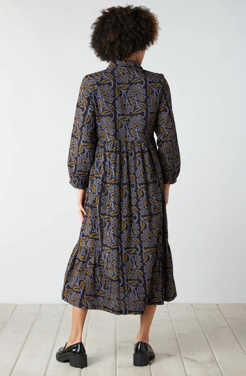 Kashmira Button-Front Maxi Shirt Dress - Black/Multi - Image 5