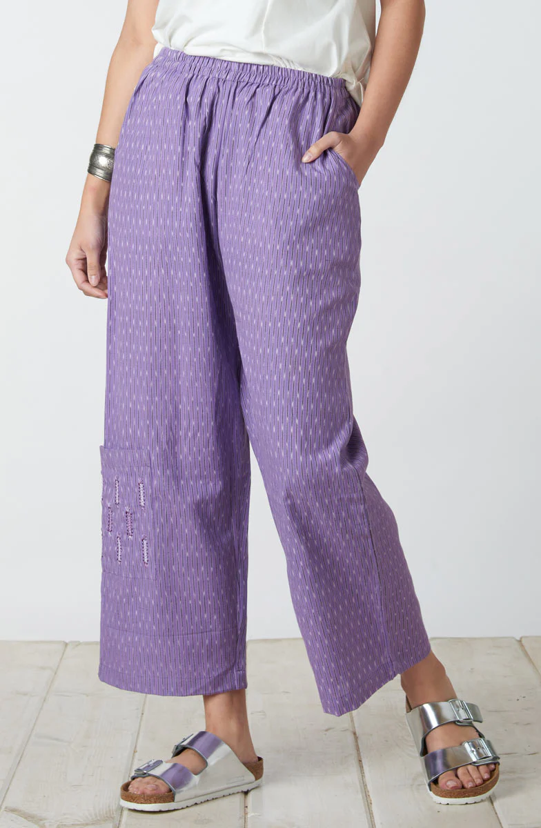 Kesari Pull-On Cargo Crop Pant - Purple - Image 3