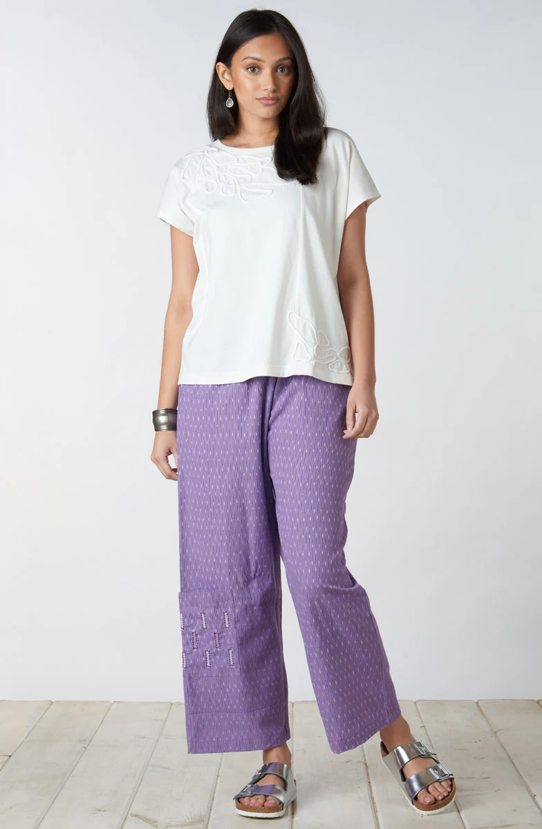 Kesari Pull-On Cargo Crop Pant - Purple - Image 4