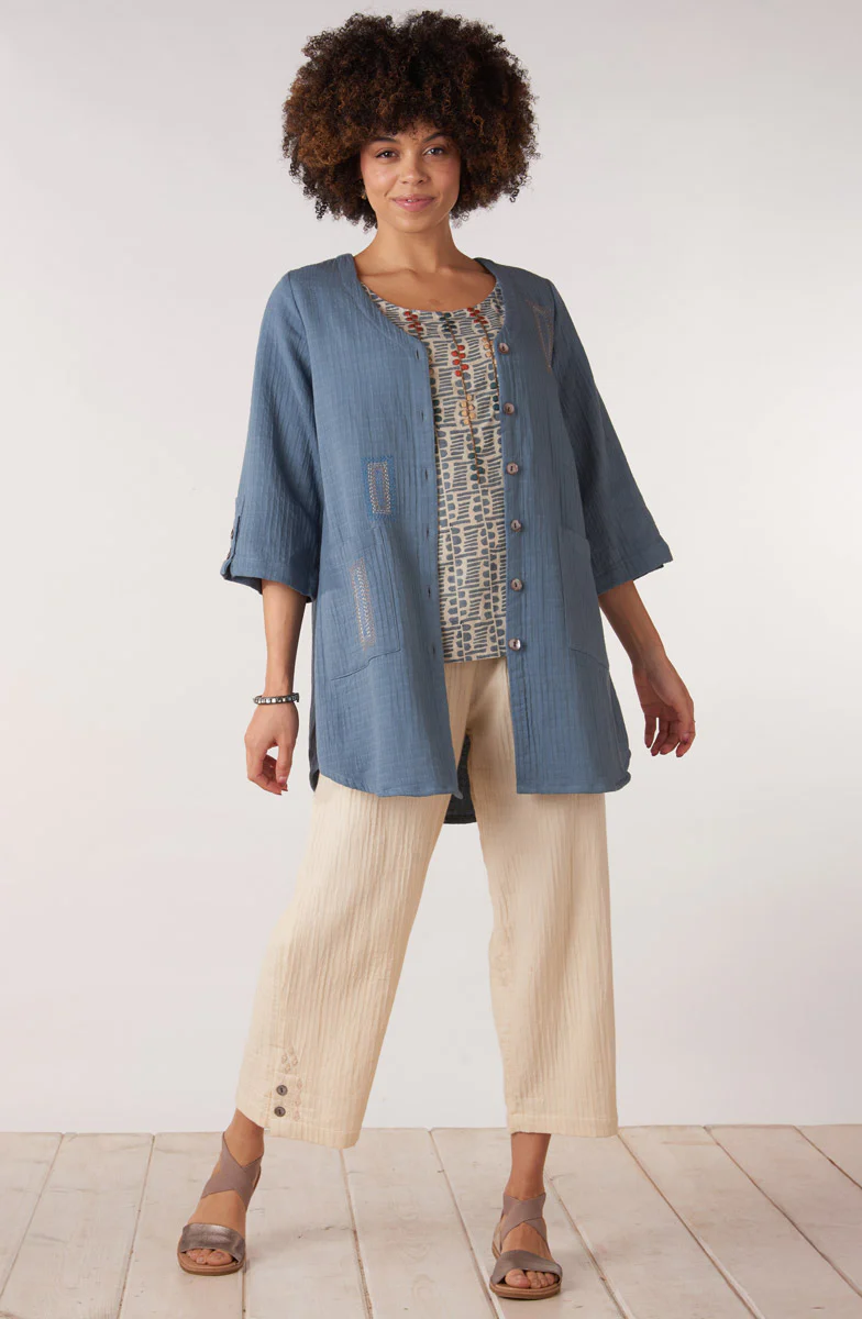 Kesari Cotton Dobby Gauze Crop Pant - Image 19