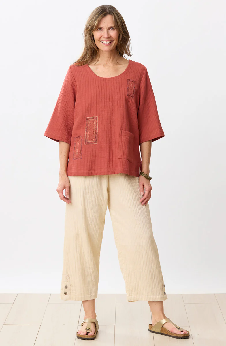 Kesari Cotton Dobby Gauze Crop Pant - Image 21