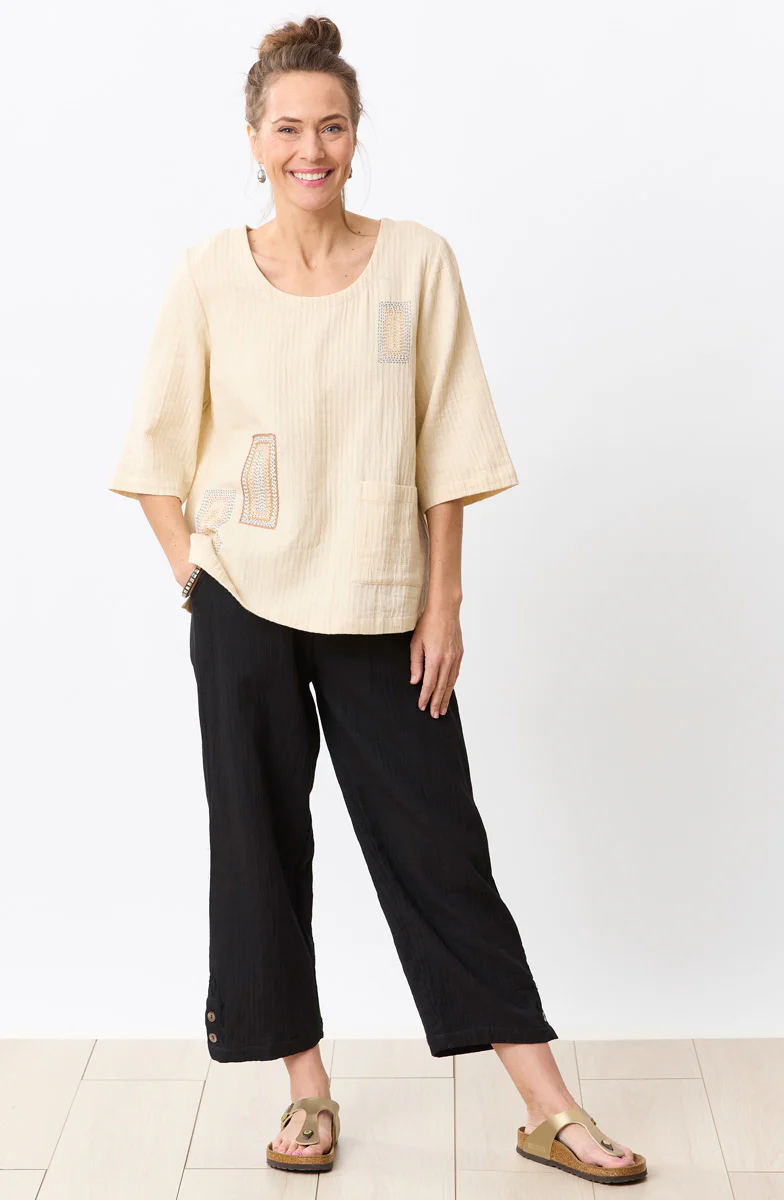Kesari Cotton Dobby Gauze Crop Pant - Image 29