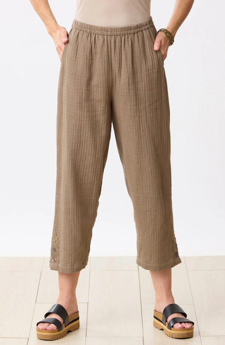 Kesari Cotton Dobby Gauze Crop Pant - Image 6