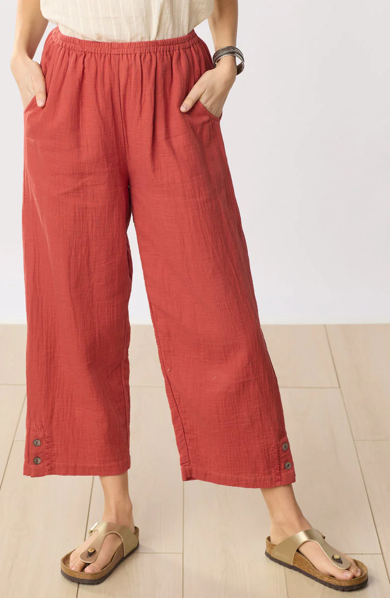 Kesari Cotton Double Gauze Crop Pant - Image 18