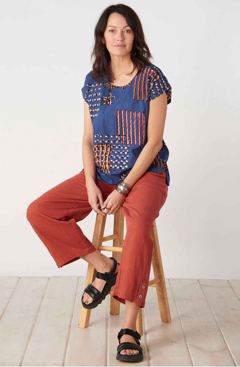 Kesari Cotton Double Gauze Crop Pant - Image 19