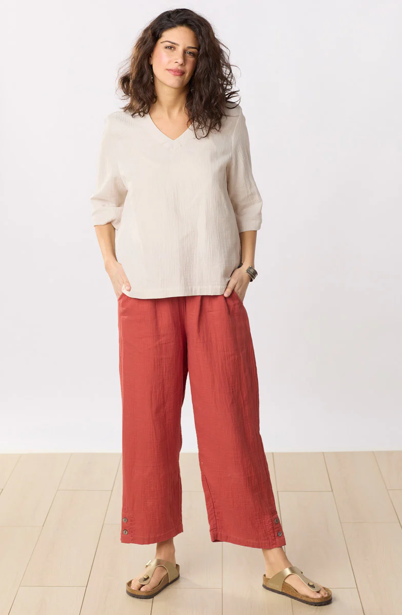 Kesari Cotton Double Gauze Crop Pant - Image 20