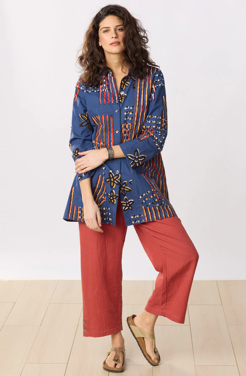 Kesari Cotton Double Gauze Crop Pant - Image 21