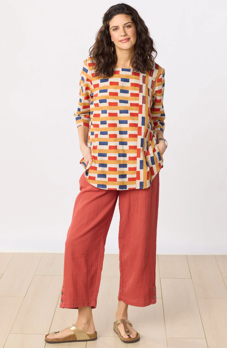 Kesari Cotton Double Gauze Crop Pant - Image 22