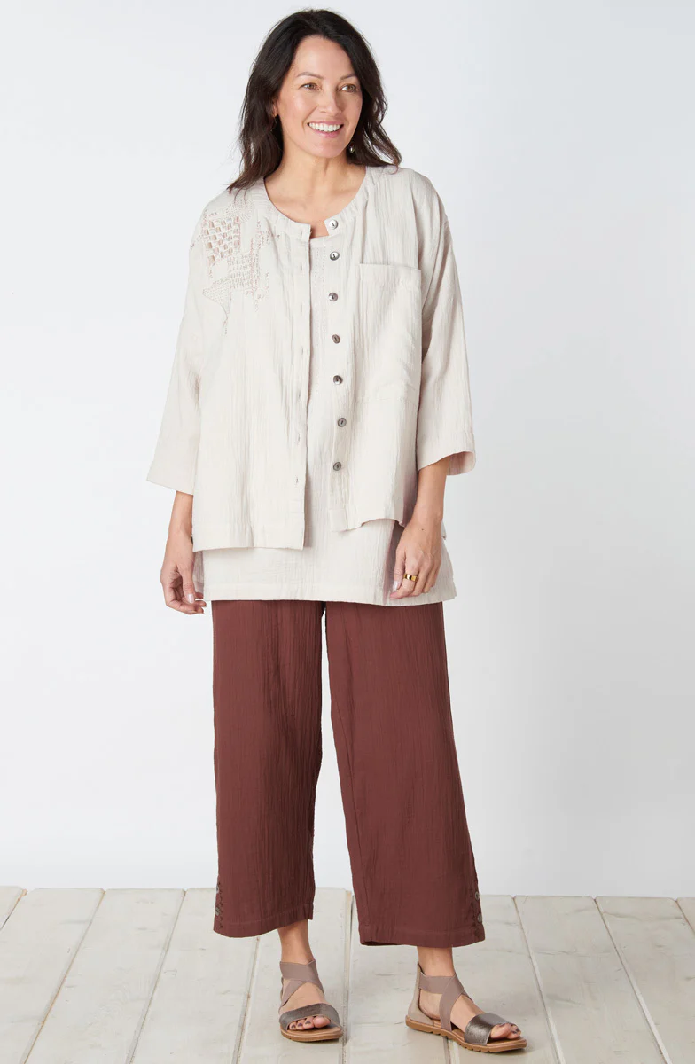 Kesari Cotton Double Gauze Crop Pant - Image 24
