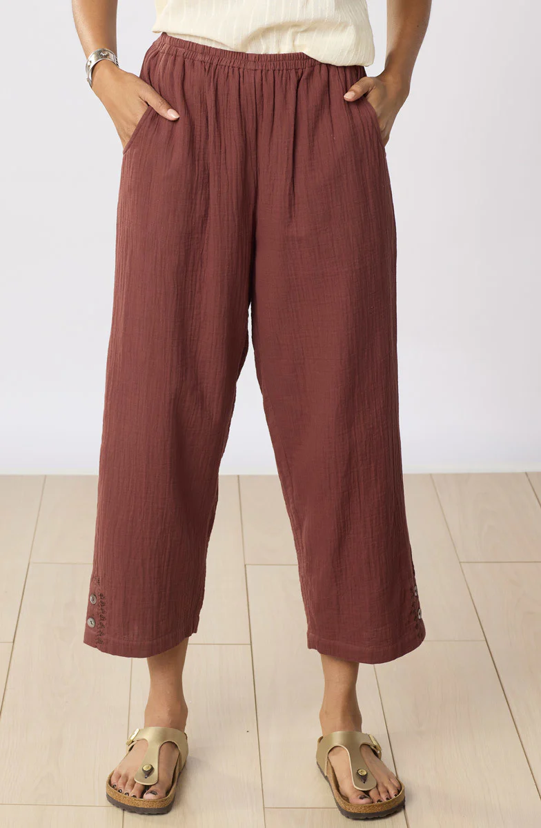 Kesari Cotton Double Gauze Crop Pant - Image 25