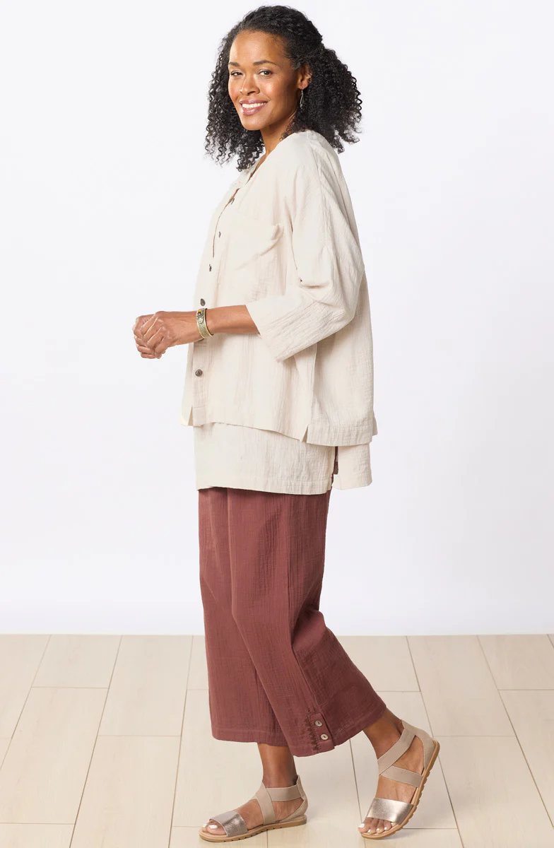 Kesari Cotton Double Gauze Crop Pant - Image 27