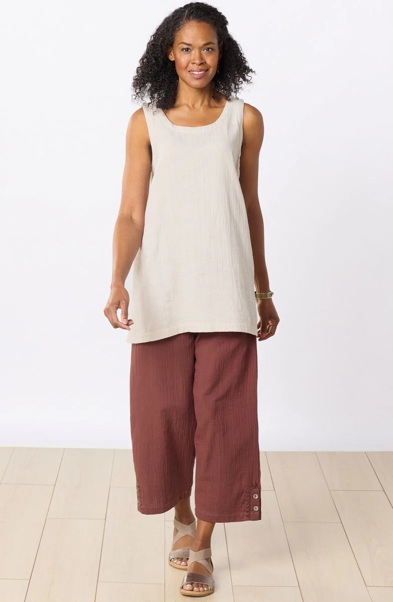 Kesari Cotton Double Gauze Crop Pant - Image 29