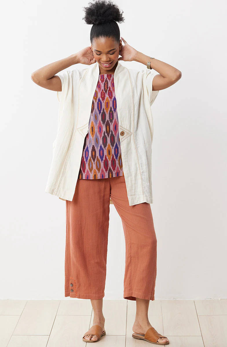 Kesari Cotton Double Gauze Crop Pant - Image 31