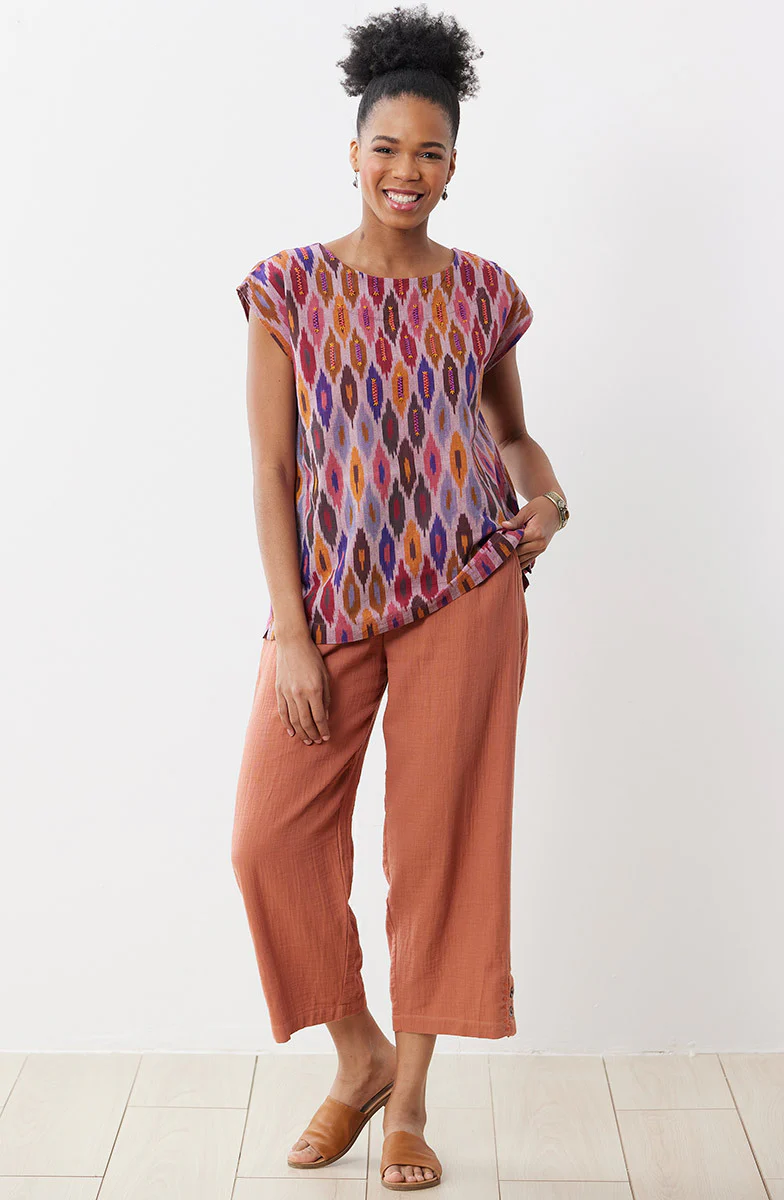 Kesari Cotton Double Gauze Crop Pant - Image 34