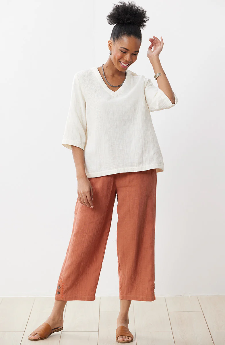 Kesari Cotton Double Gauze Crop Pant - Image 36